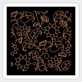 Floral Gold Sticker